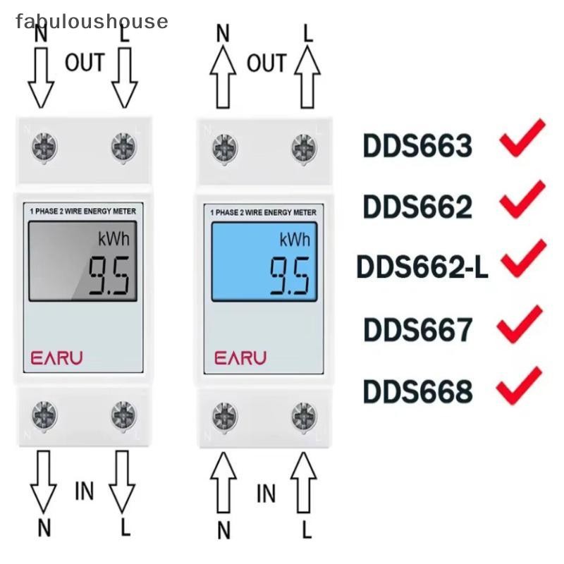 FLTH AC 220V 60A 50Hz LCD Digital Display Single Phase Electric Energy Meter KWH AC Digital Watt-Hou