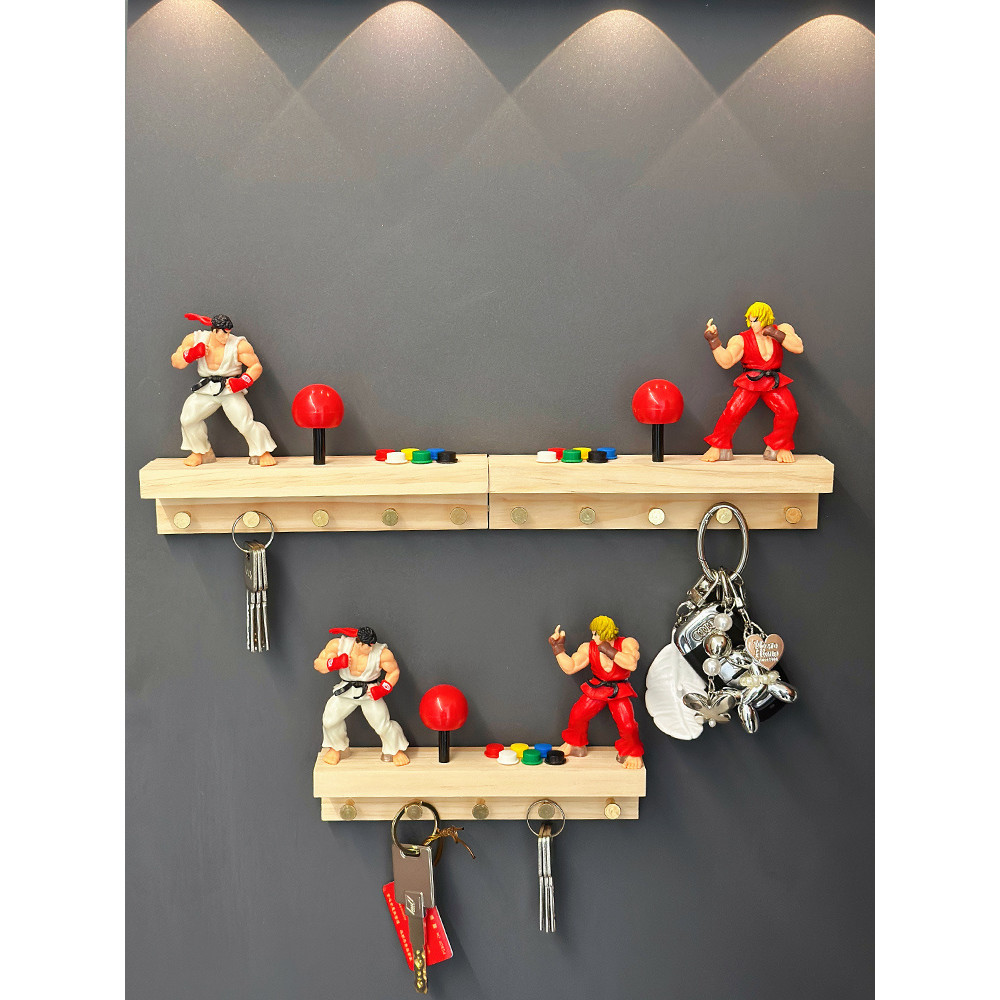 [ในสต็อก]MJshopที่เก็บกุญแจทางเข้าตะขอติดผนังคิงออฟไฟท์เตอร์สมาริโอ