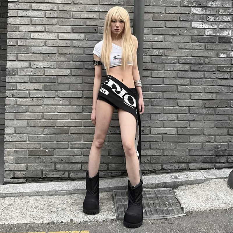 Kliou พิมพ์ผ้าพันคอ Panelled ไม่สม่ําเสมอ Patchwork Simple ดู Slimmer ฤดูร้อนผู้หญิงแฟชั่นสบายๆ Sweet Street สไตล์สาวเผ็ด