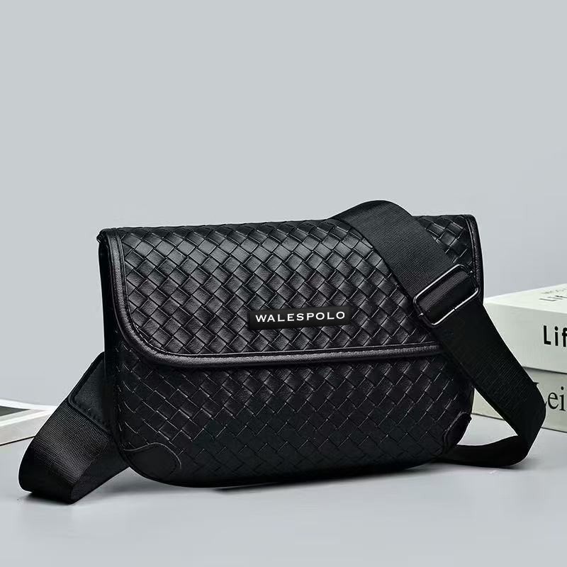 พร้อมส่งกระเป๋าหนังPU คาดอก สะพายข้างได้ กระเป๋าหนังpuผู้ชาย