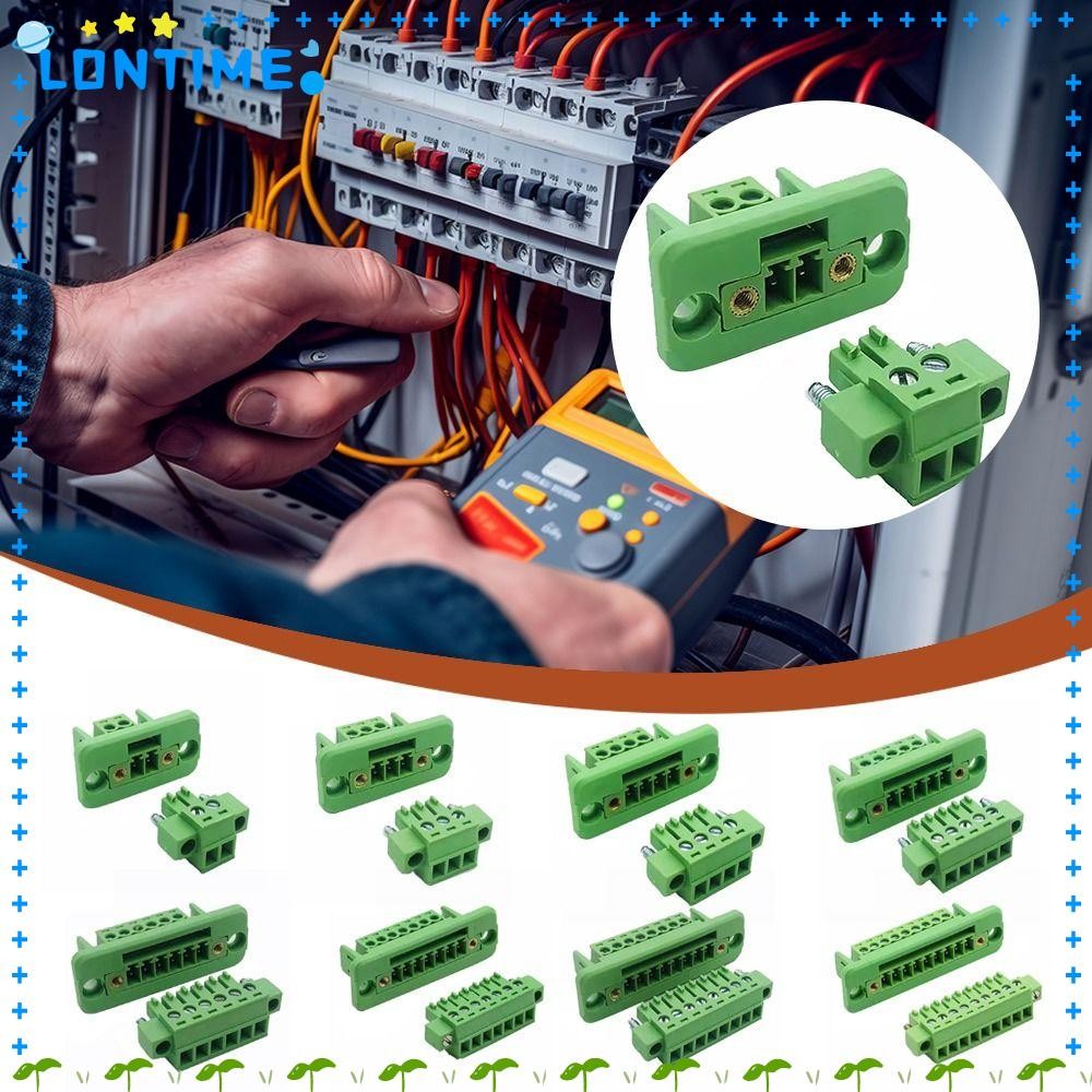 LONTIME Pluggable Terminal Block Connector, Through-wall เชื่อมฟรี Pitch 3.81 มม. 15EDGWC 3.81 มม.บล็อกเทอร์มินัล, 2P/3P/4P/5P/6P/8P/9P JM15EDG P1KM 3.81 มม.