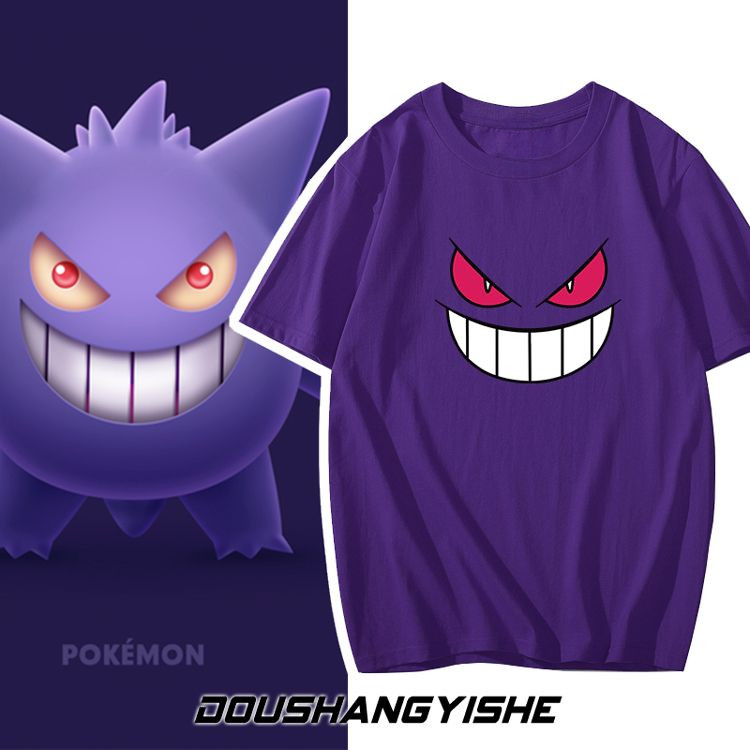 M-8XL ขนาดใหญ่ Top 2025 ใหม่ Pok É Mon พิมพ์เสื้อยืดเยาวชน Devil Expression หลวมแขนสั้น