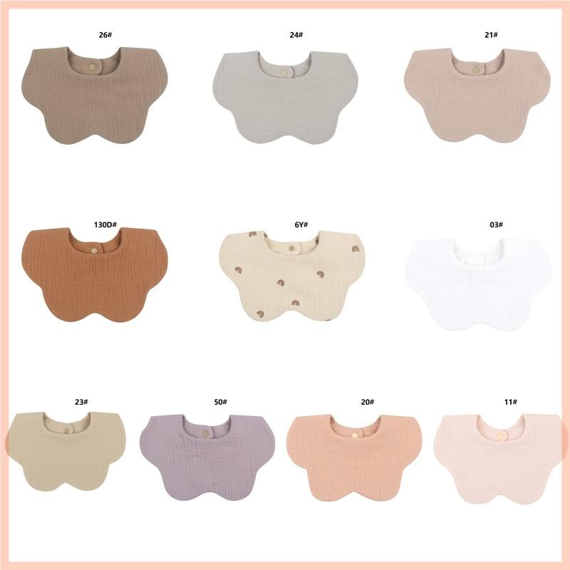 CC Soft Bib สําหรับทารกกินทารกแรกเกิด Drooling Bib ดูดซับ Burp ผ้าคอผ้าพันคอทารก Unisex Breathable T