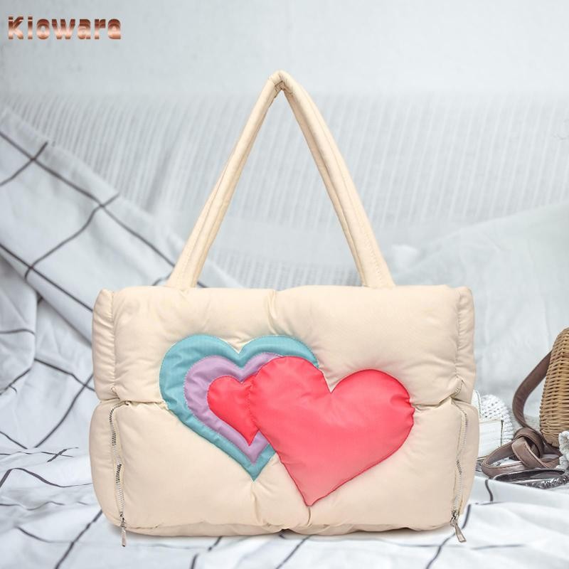 Kloware ผู้หญิงปักเป้า Tote กระเป๋าไนลอน Hobo รูปที่ 3