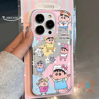 เคสคู่แฟน เคสไอโฟน13 สำหรับ IPhone 17 16 11 13 12 15 14 Pro Max X XR XS Max 8 Plus SE เคส ชินจัง TPU โปร่งใส เคสโทรศัพท์