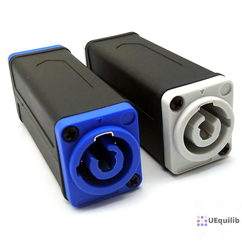 Uequilib 1 ชิ้น LED PowerCon AC Coupler อะแดปเตอร์ Extender Connector Speakon แผง Mount อะแดปเตอร์ตรงสีฟ้าสีขาวใหม่