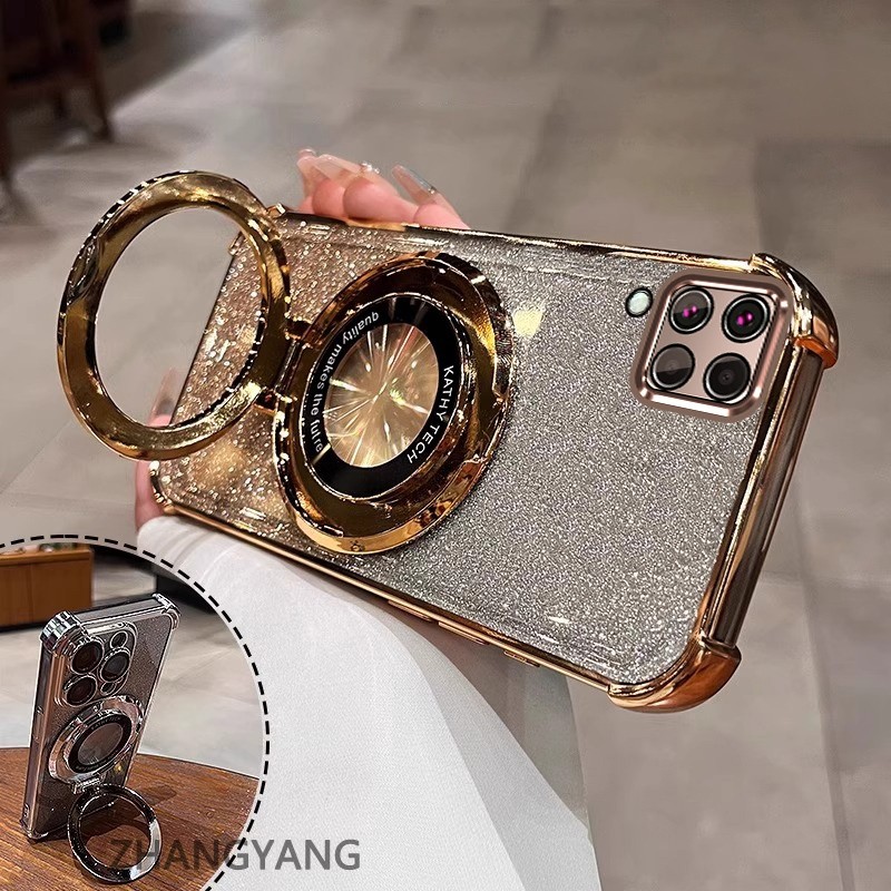 SAMSUNG สําหรับSamsung A12 A22 4G M12 M22 M32 ClearกรณีหนาชุบซิลิโคนShockProofเคสโทรศัพท์CCCA10