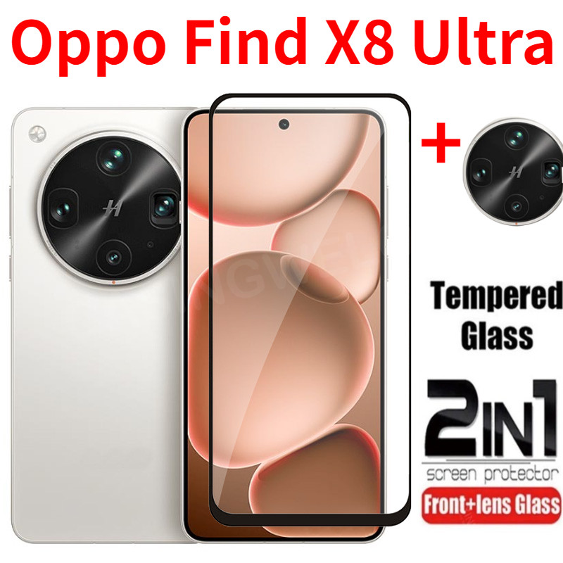 ตัวป้องกันหน้าจอสําหรับOppoค้นหาX8 Ultraค้นหาX9 Ultra Pro 5G 2025 คลุมทั้งหมดกระจกนิรภัยใสHDป้องกันฟิล์มรอยขีดข่วน