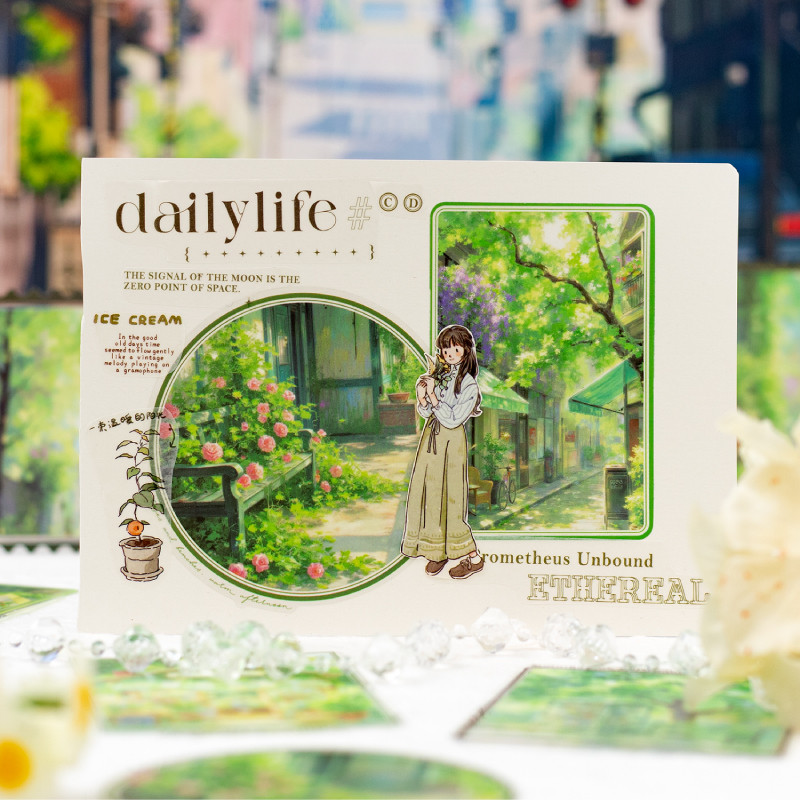Journal GO 10pcs เดินป่า Trip สติกเกอร์สําหรับ Scrapbooking Journal Collage Junk Journal Mobile Album Decor Decals การ์ดหัตถกรรมทํา