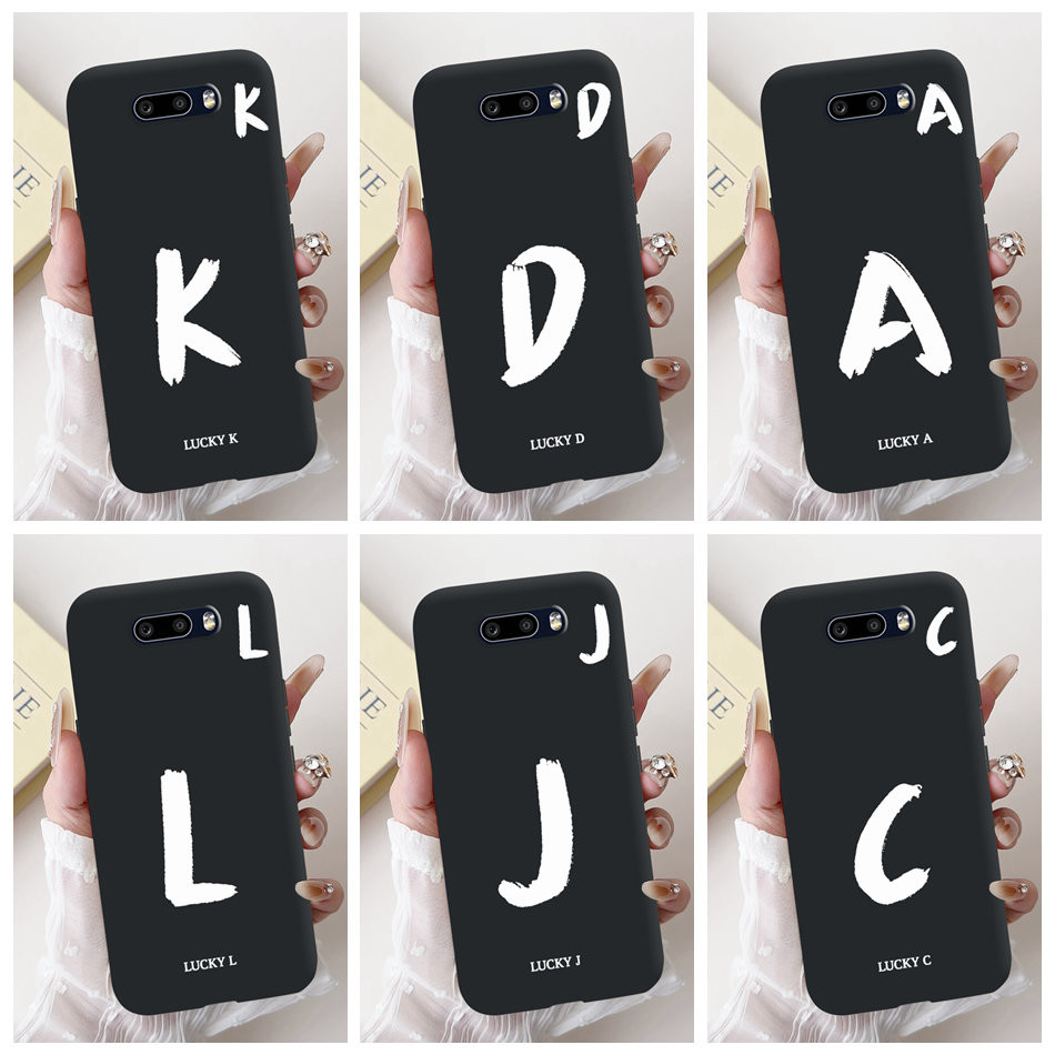 สําหรับ LG V50S ThinQ / V50 ThinQ 5G Lucky จดหมายเริ่มต้นเคสโทรศัพท์ LG V50 V50S ThinQ ซิลิโคนสีดําน