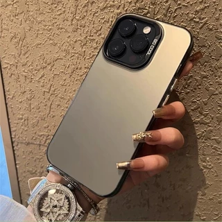 เคสโทรศัพท์มือถือ อะคริลิค ชุบโลหะ เรียบง่ายหรูหรา เคส เคสไอโฟน For iPhone 11 17 13 16 15 14 12 Pro Max XR XSMax 7 8Plus