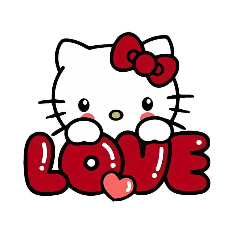 EARLFAMILY Hello Kitty สติกเกอร์รถ Chibi รถจักรยานยนต์กระจกหน้ารถสเก็ตบอร์ดคอมพิวเตอร์กระเป๋าเดินทาง Occlusion Scratch ไวนิล Decal บุคลิกภาพกันน้ํารถประตู Protector