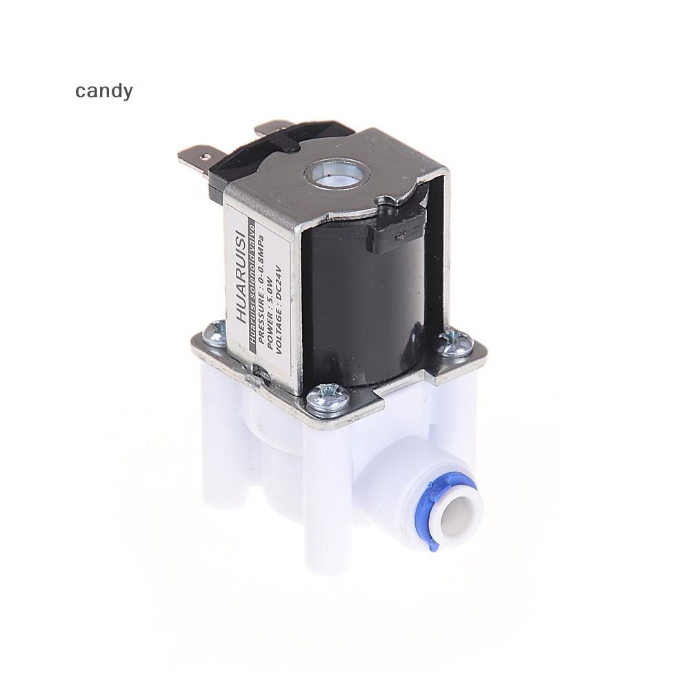 NDY วาล์วน้ําไฟฟ้า 24V โซลินอยด์วาล์ว 1/4 "การเชื่อมต่อท่อ RO Controller N