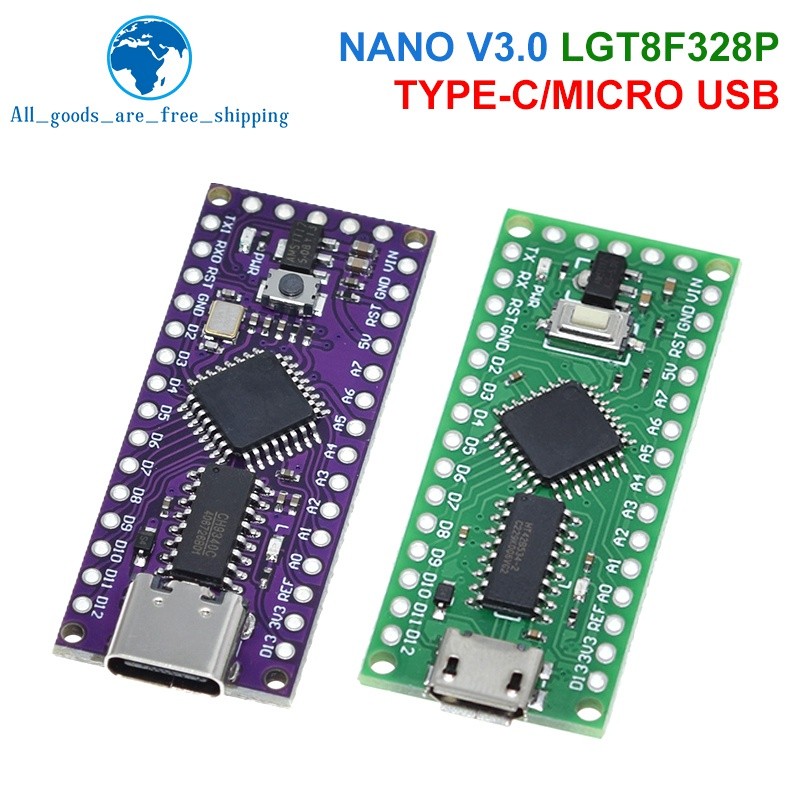 LGT8F328P-LQFP32 MiniEVB TYPE-C MICRO USB เข้ากันได้กับ ATMEGA328 Nano V3.0 LGT8F328P CH9340C / HT42