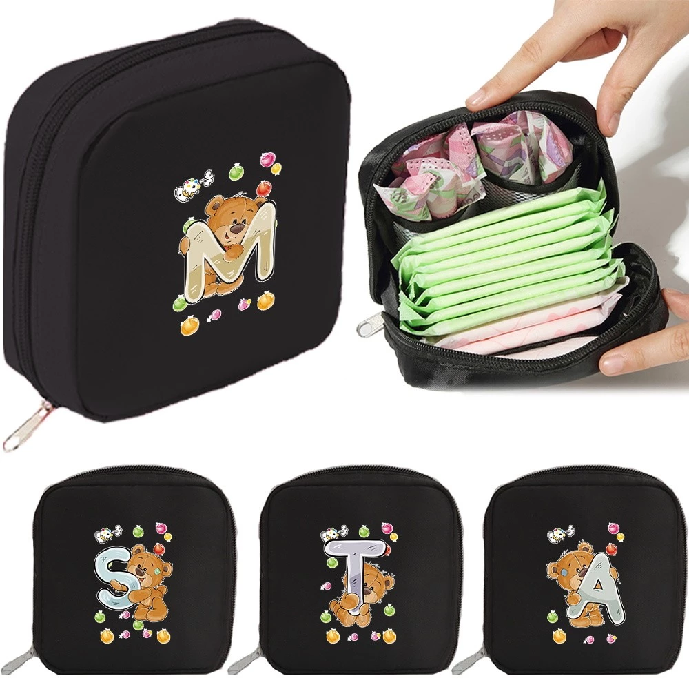 พร้อมส่ง กระเป๋าเก็บผ้าอนามัยพกพาใหม่ กระเป๋าเก็บผ้าใบหลายประโยชน์ bear Series