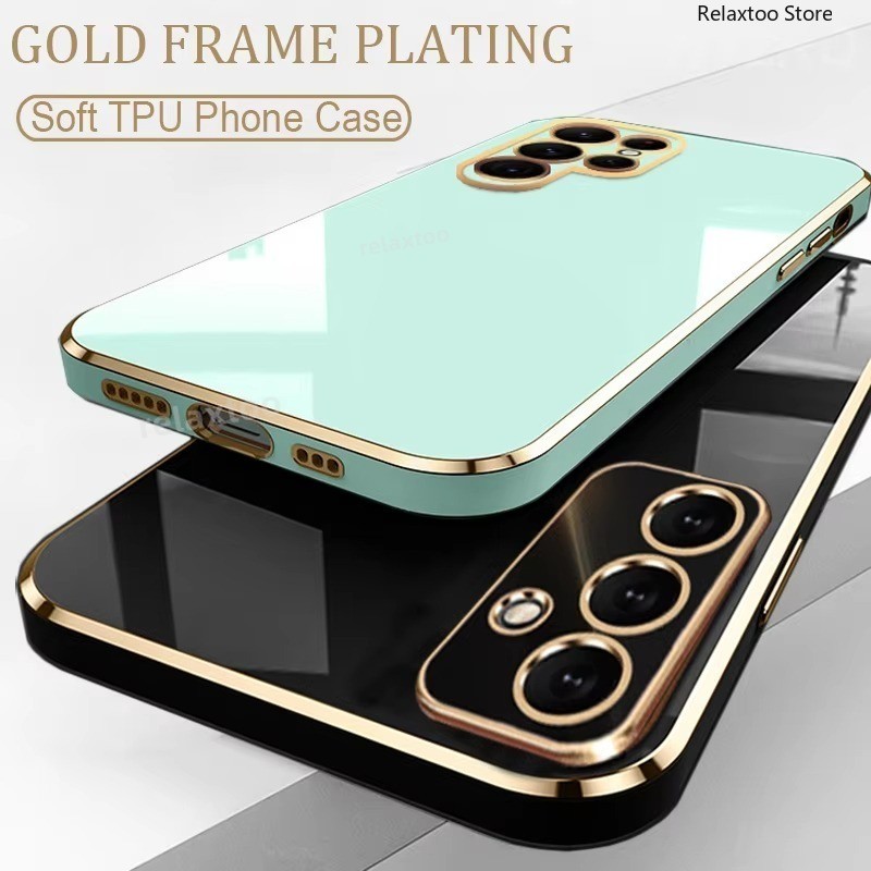 ปลอกชุบสี่เหลี่ยมสําหรับ Samsung Galaxy S24 FE S25 Ultra Plus + Slim S25 + S24FE S25Ultra S25Slim 5G แฟชั่นซิลิโคนอ่อนนุ่มคู่เคสโทรศัพท์กันกระแทกป้องกันปกหลังปลอก