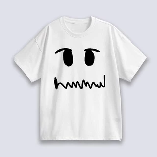 ใหม่ Unisex เสื้อยืด พิมพ์ลาย Roblox Man Face Game สําหรับผู้ชาย T-shirt เป็นกลางCOD เสื้อยืดแขนสั้นลายดอกไม้