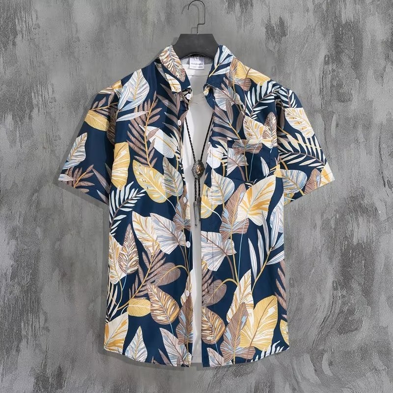 Hawaii Shirt เชิ้ตลายดอก แขนสั้น ทรงหลวม สไตล์เรโทร thumbnail 10
