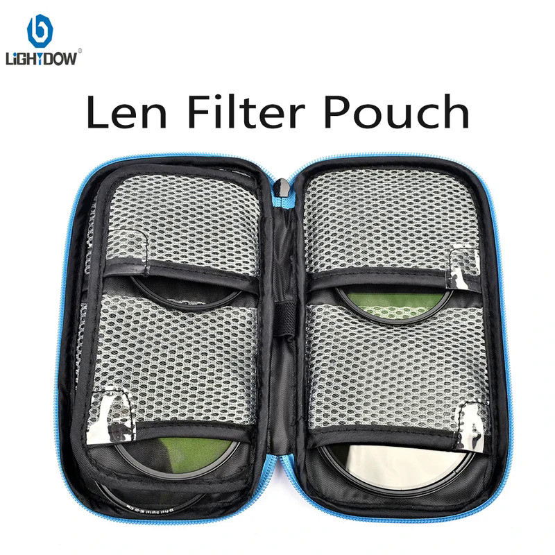 Lightdow Lens Filter Bag Portable Camera Lens Filter Pouch for 49mm-77mm ND UV CPL Camera Lens Filte