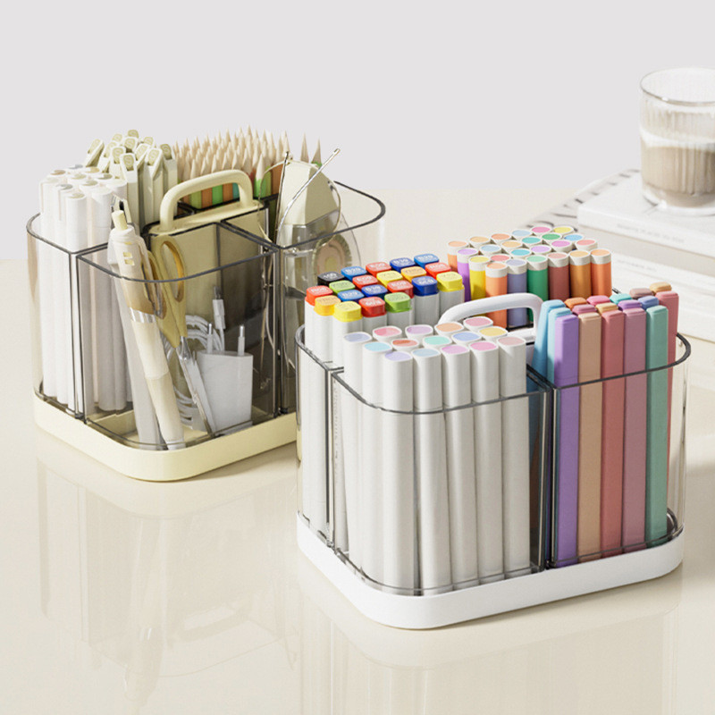 กล่องเก็บของเดสก์ท็อปพลาสติกที่ถอดออกได้ สําหรับนักเรียน