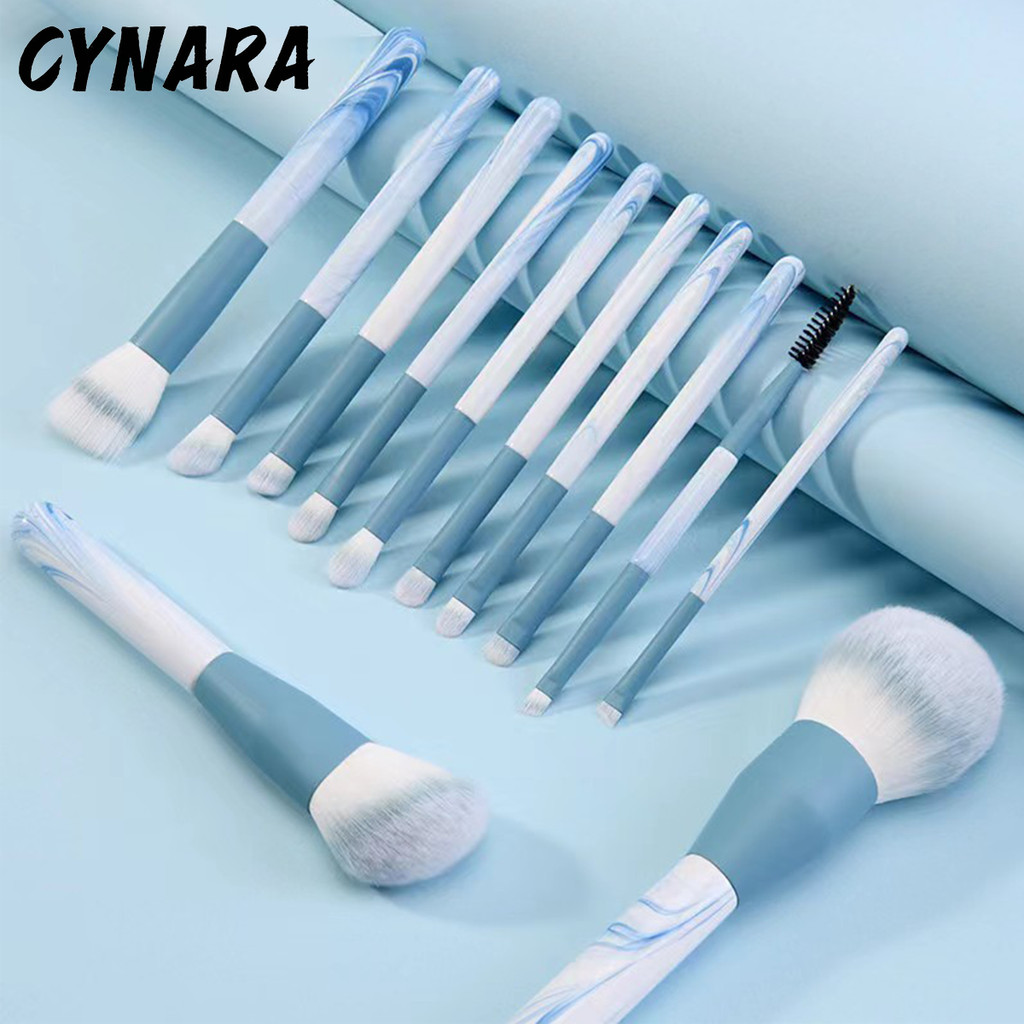 CYNARA ชุดแปรงแต่งหน้า ขนนุ่ม แปรงแต่งหน้า ครบชุด ขนสัตว์ที่ไม่หลุดร่วงครบชุด