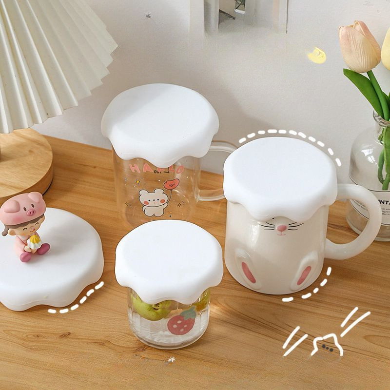 [ แนะนํา] ที่รองแก้วฝาปิดถ้วยซิลิโคนอ่อนนุ่ม - ภาชนะปกป้องฮู้ด - แผ่นรองถ้วยแก้ว - ฝาปิดชามขนาดเล็ก - ฝาปิดแก้วกันฝุ่น - อุปกรณ์อาหารเย็น - กันลื่น ทนควา - รูปที่ 4