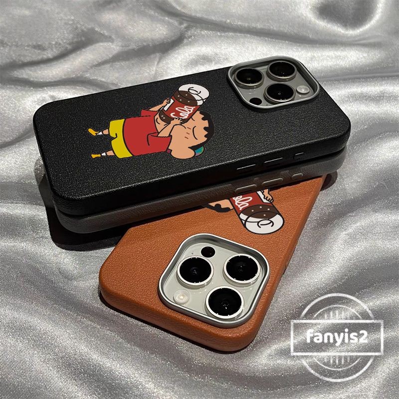 สําหรับredmi 14C 13C A3 13 12 4G 9C 9Aหมายเหตุ13 12 11 11s 10Pro 10C 11A 10A 9 A2 Xiaomi 11 Liteปลอกการ์ตูนCoke Crayon Retroหรูหราหนังกันกระแทกปกอ่อน