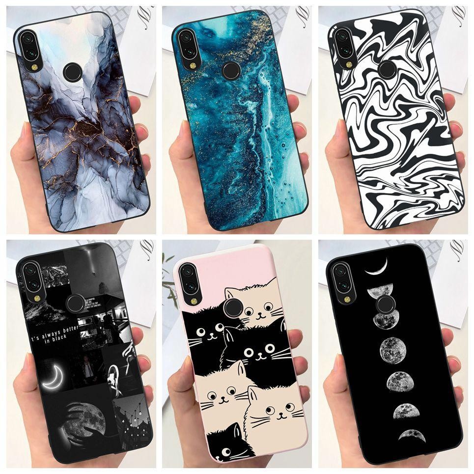 Vivo Y11 Y12i Cover แฟชั่นการพิมพ์ Moon Night Cat เคสโทรศัพท์ Vivo 1906 1906_20 Y11 (2019) Soft Sili