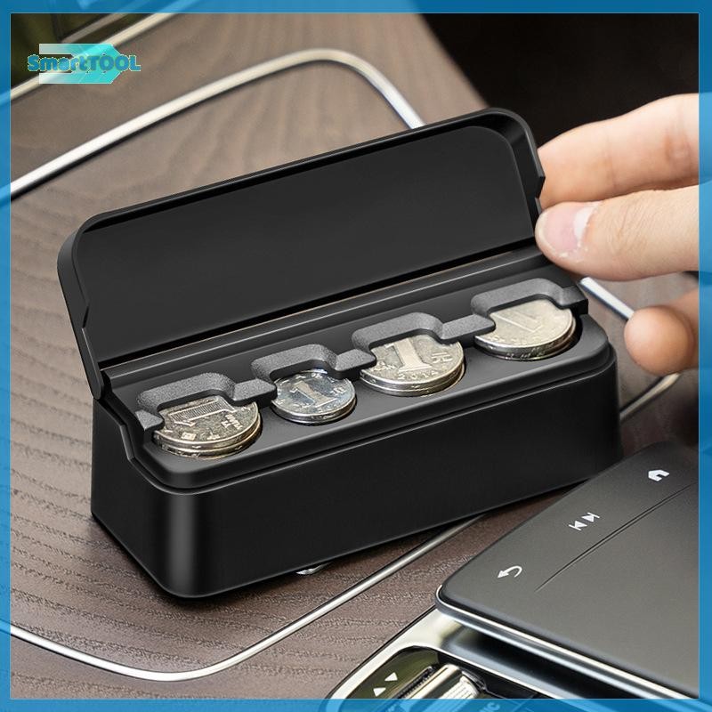 Utzn>ผู้ถือเหรียญสําหรับรถยนต์เปลี่ยนorganizer Universal Storageเหรียญเครื่องจ่ายเงินกล่องเงินสดรถบร