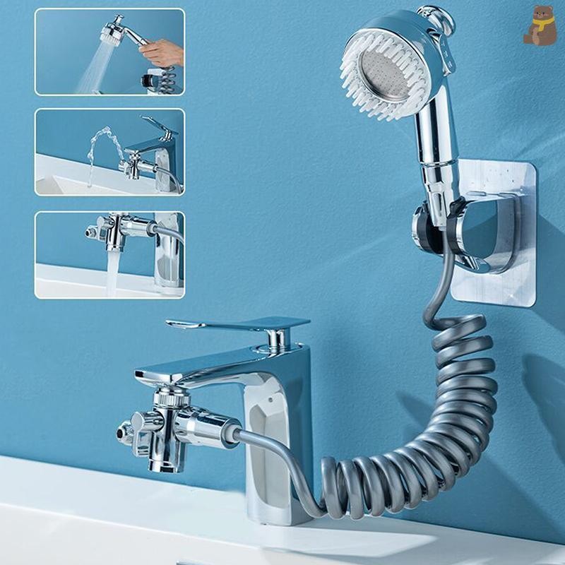 [TA] 3-in-1 Universal Water Taps ใหม่ห้องน้ําสิ่งที่แนบมาหัวฝักบัวทองแดง 360° ก๊อกน้ํา Rotag Home TH