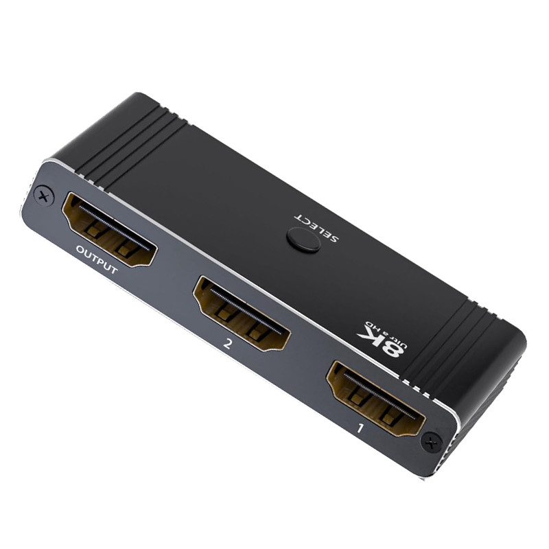 8k 2x1 HDMI Switch 2 IN 1 OUT Display HDMI 2.1 Bi-Directional Switcher 4K @ 120Hz 1 IN 2 OUT HDMI Sp