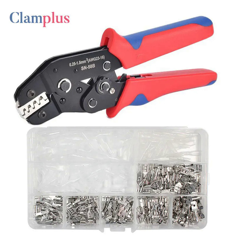 Hand Crimping Pliers Kit SN-58B=SN-48B+SN-28B Crmper Plier  Wire Connector 2.8/4.8/6.3 Non Insulated