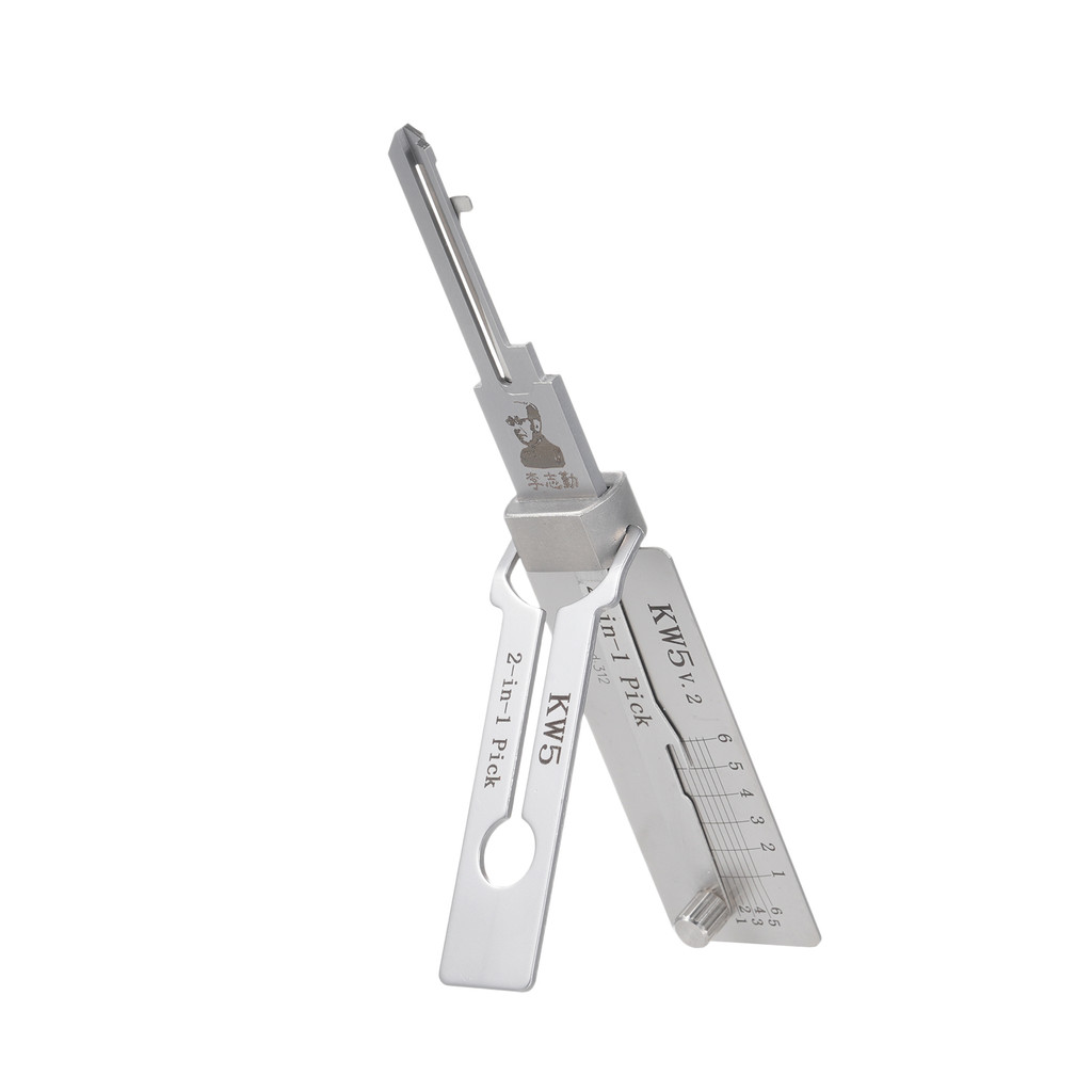 KW5 Lock Key Hook and Pick Set O-Ring Pick-up Kits สแตนเลส 2 In 1 ซ่อมบํารุงรักษาชุดเครื่องมือสําหรั