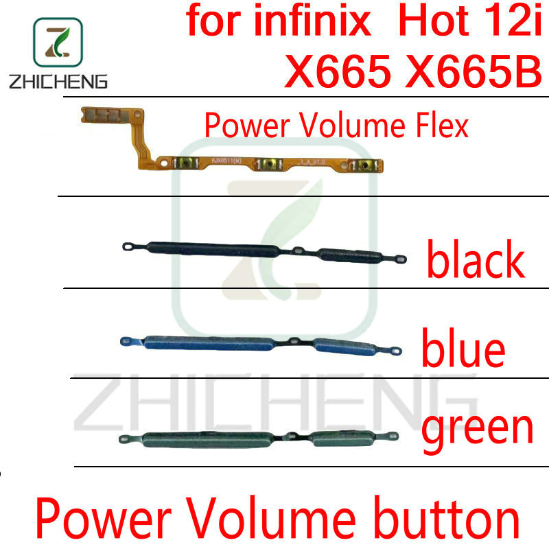 ปุ่มปรับระดับเสียงสวิตช์ไฟ Flex สําหรับ Infinix Hot 12i X665 X665B