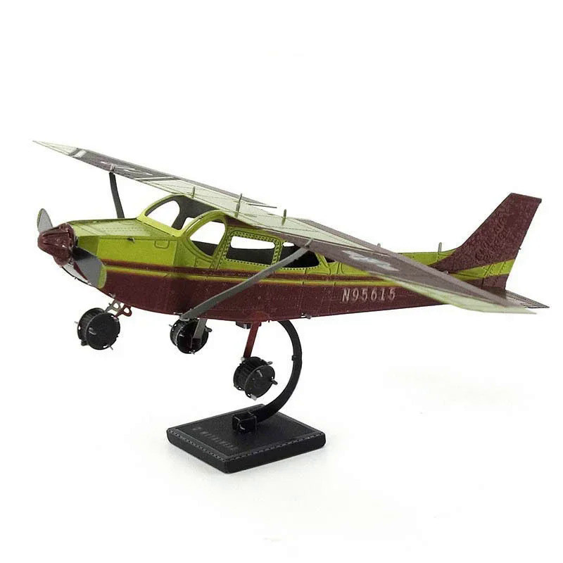 Cessna 172 3D General Aircraft 3D Metal Puzzle Handmade DIY Assembly Model laser cutting Puzzle Jigs