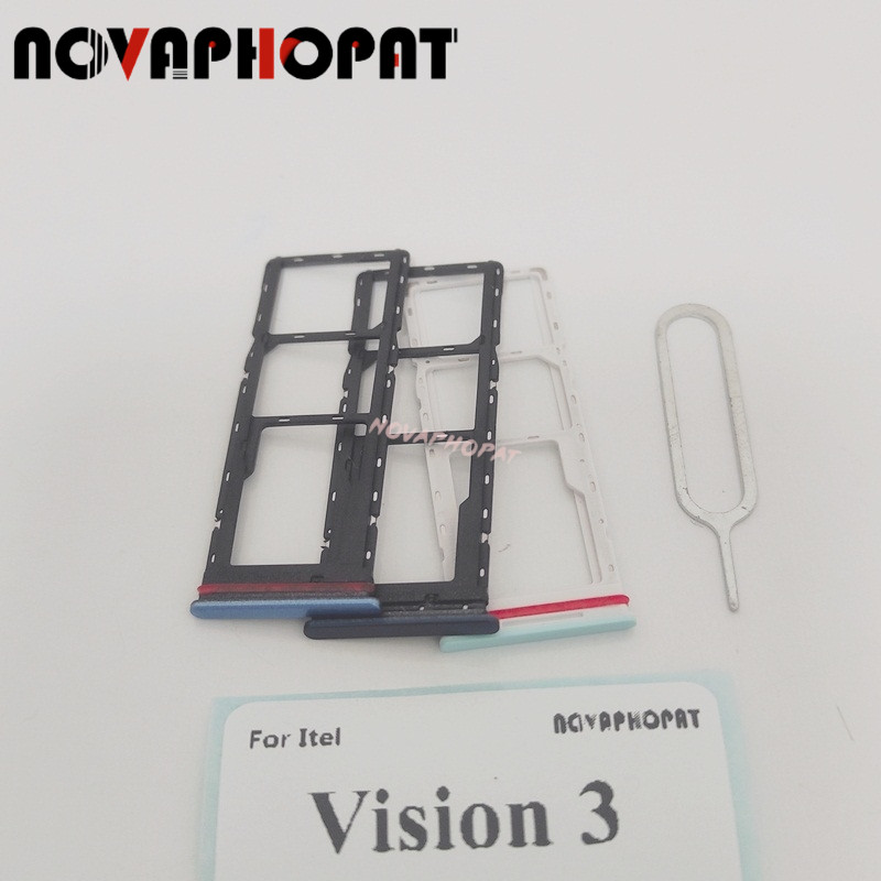 Novapat ถาดซิมการ์ดสําหรับ Itel Vision 3 S661L S661LP / สําหรับ Itel S17 S661 S661W ผู้ถือซิมสล็อตอะ