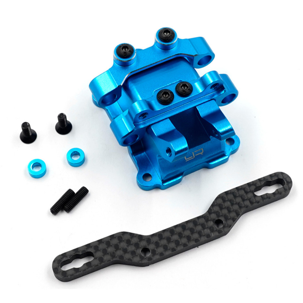 Yeah racing TATT-061BU Aluminum Gearbox Cover w/Carbon Damper Mount For Tamiya TT02 ศูนย์ไทย
