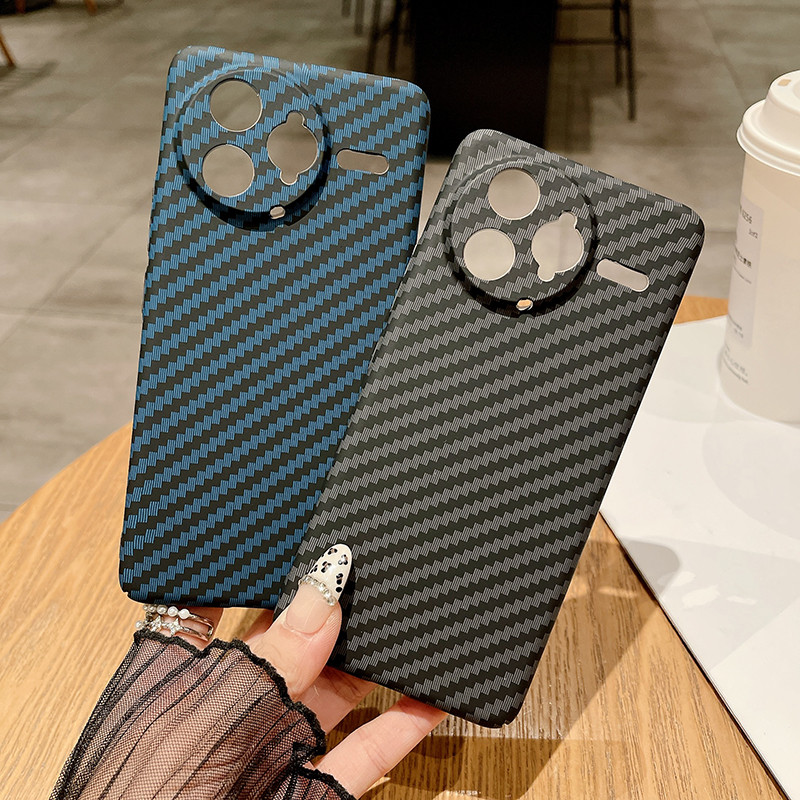 สําหรับ Xiaomi Redmi K80, K80 Pro Case ELVEV Hard PCCarbon Fiber Pattern Full Protection Phone Cover