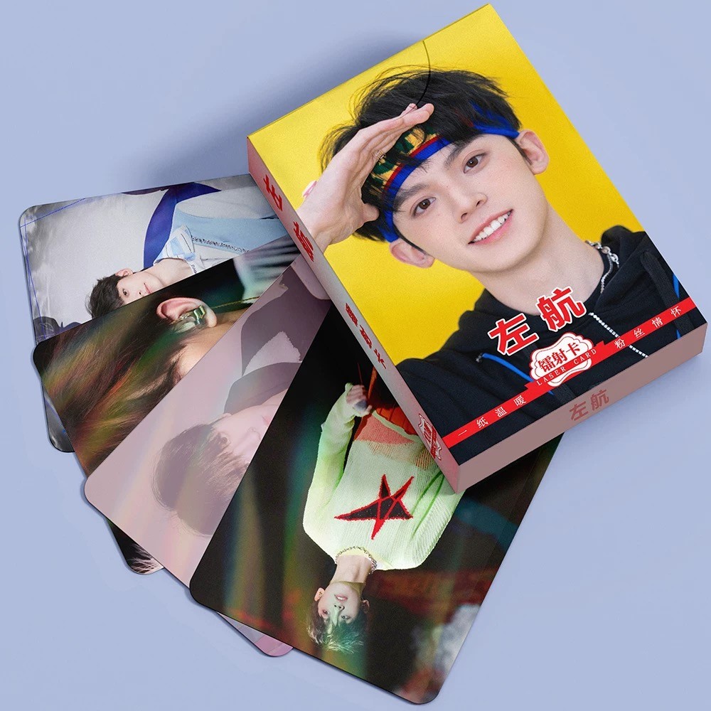 50-55pcs TF Family 3rd generation Hologram Laser Lomo Cards ‌Zhang Ji Left Zuo Hang Su Xinhao Photocards Zhang Junhao Zhu Zhixin Zhang Zeyu SOLO Photo Holographic Postcards Ready Stock SX