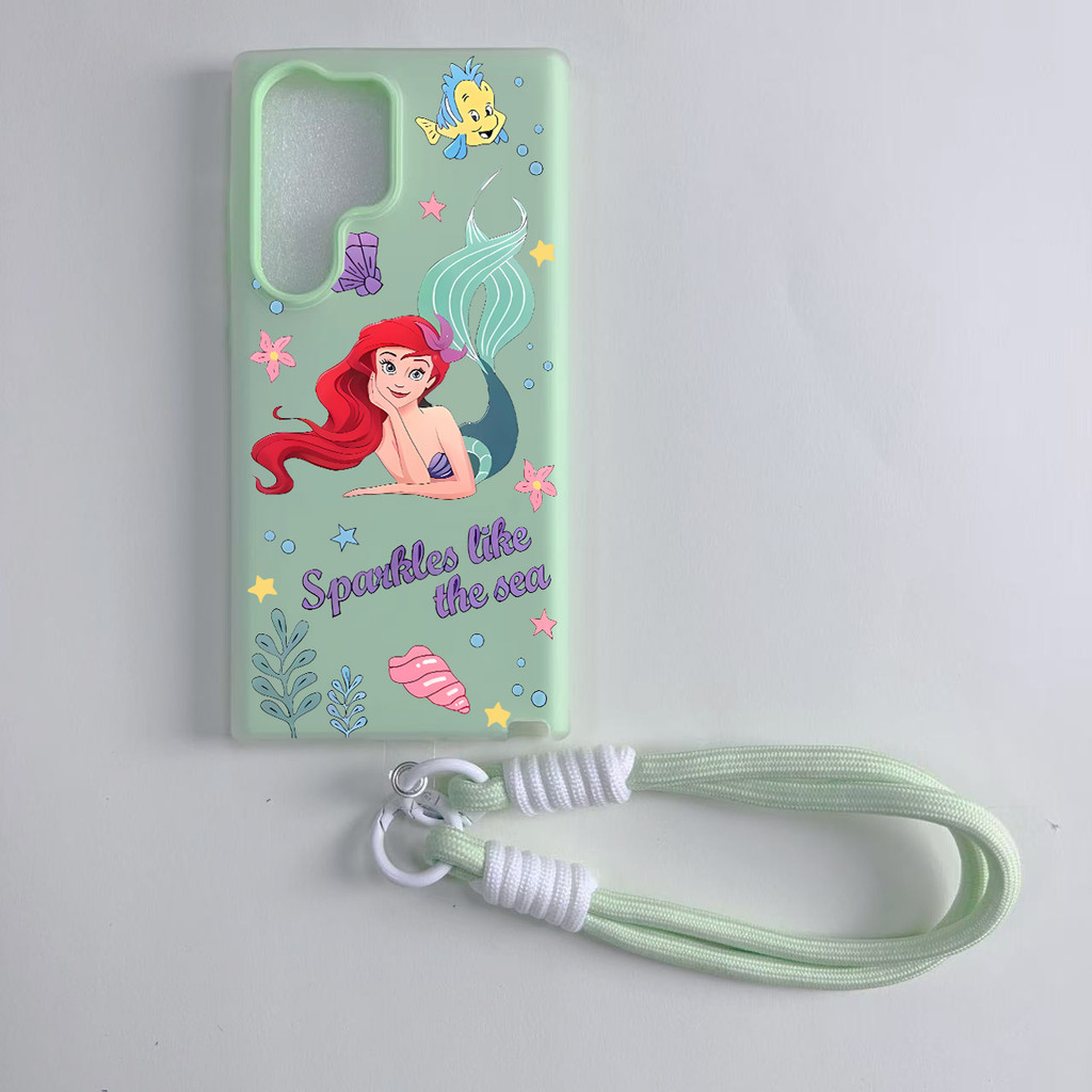Princess Chain น่ารัก 2 in 1 ฝาครอบโทรศัพท์สําหรับ Samsung A23 A24 A25 a55 s22 s22plus ultra Case Girly S23 S23Plus s23fe s24plus s24ultra s21FE ปลอก