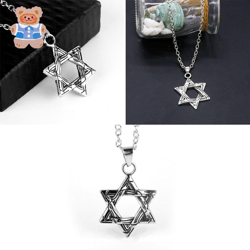 [CRS]สร้อยคอจี้รูปดาวสไตล์ฮิปฮอปเกาหลียาว 60 ซม. สําหรับผู้ชาย