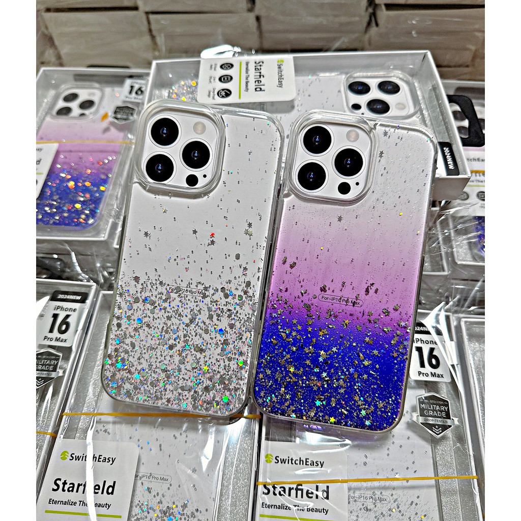 (ส่งด่วน) เคสกากเพชร SwitchEasy Starfield สำหรับ iPhone 16 16Pro 16Plus 16Promax 15/14/13/12/11 Pro Max 047