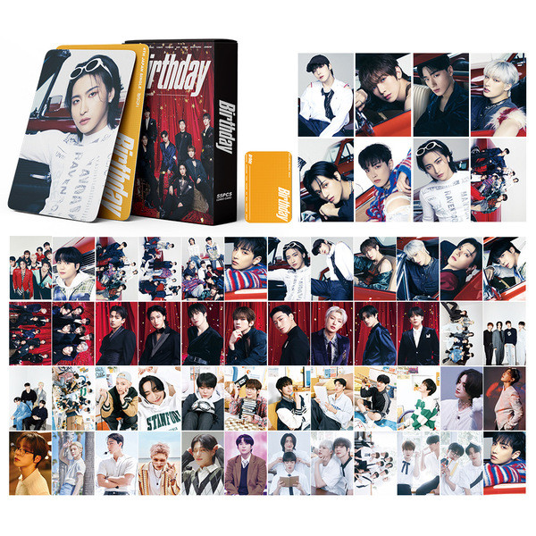 การ์ดวงบัส การ์ด bus 55Pcs กล่อง ATEEZ การ์ดขนาดเล็ก 4th JAPAN SINGLE BIRTHDAY สนับสนุนการ์ด LOMO กา