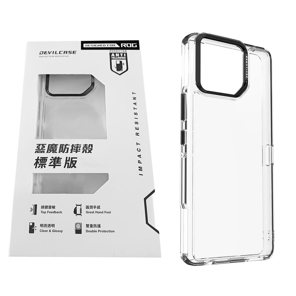 DEVILCASE Guardian Standard Phone Case (Transparent) for ASUS ROG Phone 9 / 9 Pro, 90AI00S0-BCS010