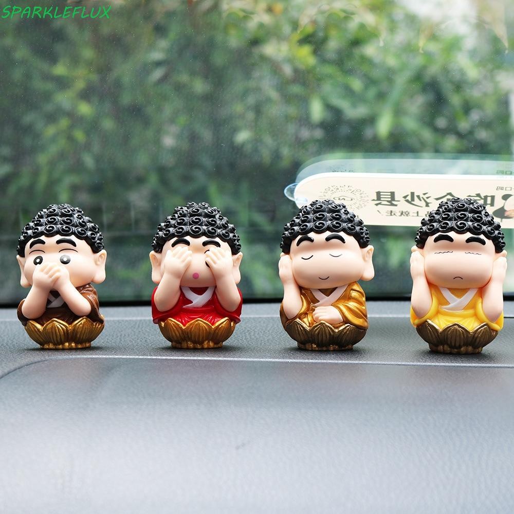 Sparkleflux 4 ชิ้น/เซ็ต Crayon Shin-Chan รูป, Cos ศากยมุนีอย่าฟังดู Shinnosuke Nohara รูป, ตุ๊กตาการ์ตูนตุ๊กตาอะนิเมะตกแต่งอัตโนมัติ