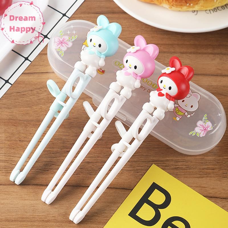 Dreamhappy ABS เด็กฝึกตะเกียบที่ถูกต้องการ์ตูนสร้างสรรค์การเรียนรู้ตะเกียบ TH