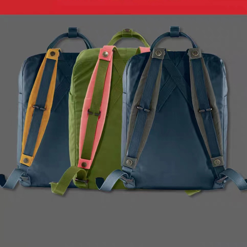 KANKEN สายสะพายเป้กลางแจ้ง กระเป๋าเป้สะพายหลังผ้าใบกันน้ำสำหรับนักเรียนกระเป๋าเดินทางสายสะพายไหล่กว้างขึ้น สายสะพายเป้
