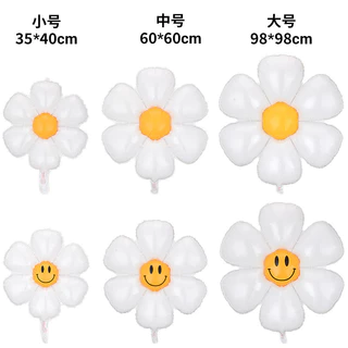 [พร้อมส่งในไทย] ลูกโป่งเดซี่ ลูกโป่งฟอยล์รูปดอกเดซี่ ตกแต่งวันเกิด