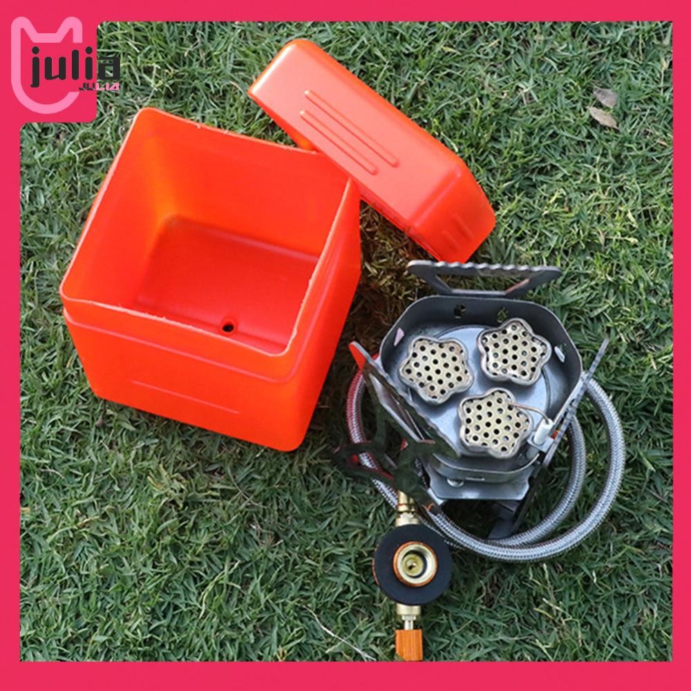 [จูเลีย1.ไทย] เตาแก๊สแคมป์ปิ้งเตาแก๊สกันลมเตาพับสําหรับทําอาหารเดินป่าปิกนิก