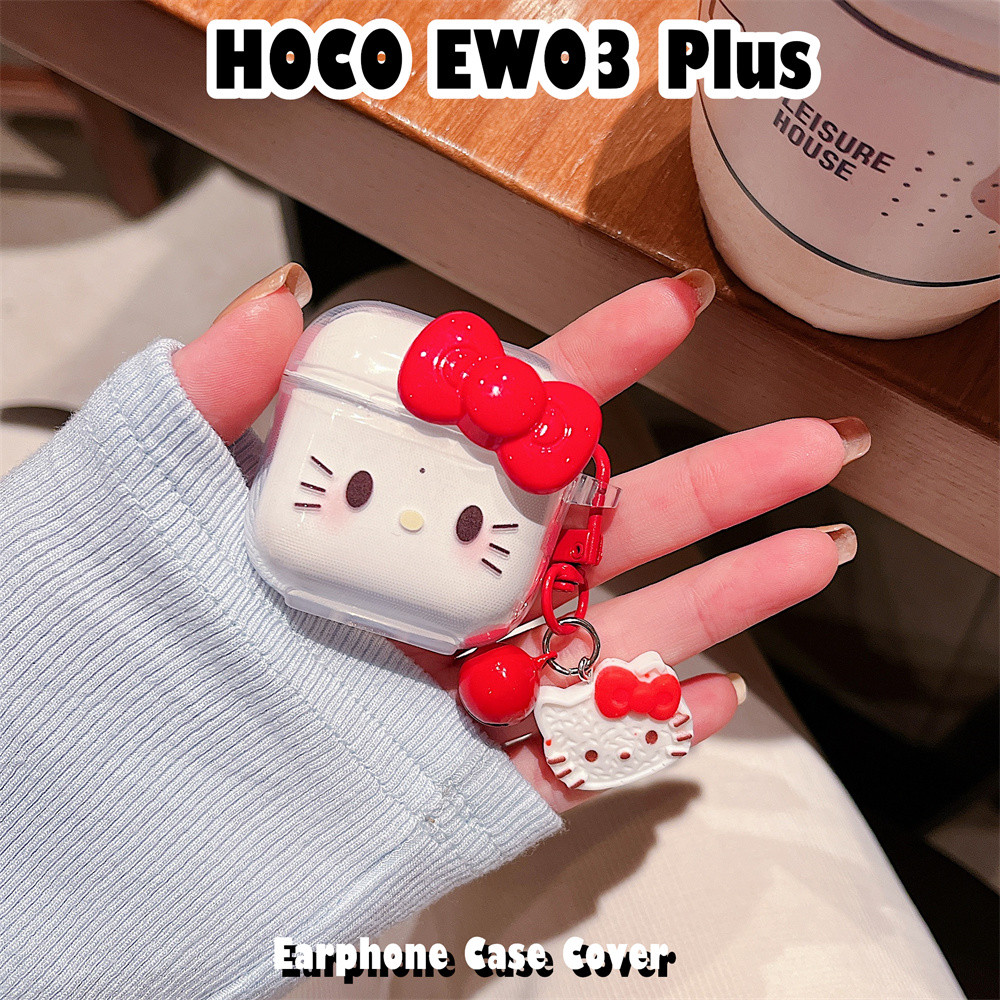 สําหรับ HOCO EW03 Plus Case Casing Soft Silicone Headphone Case Cartoon Creative Patterns
